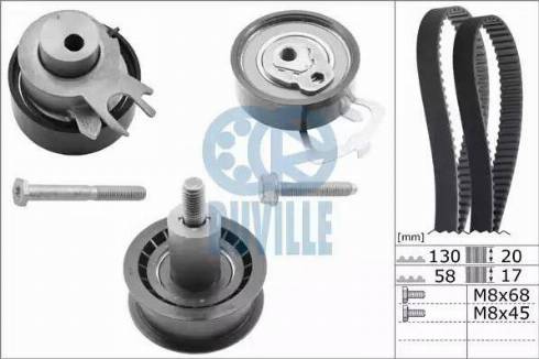 Ruville 5545652 - Rullīšu komplekts, Zobsiksna autospares.lv