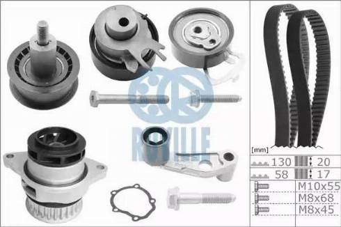 Ruville 55456702 - Ūdenssūknis + Zobsiksnas komplekts www.autospares.lv