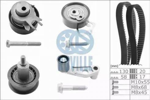 Ruville 5545670 - Комплект зубчатого ремня ГРМ www.autospares.lv