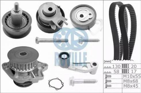 Ruville 55456711 - Ūdenssūknis + Zobsiksnas komplekts www.autospares.lv