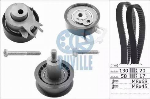 Ruville 5545672 - Комплект зубчатого ремня ГРМ www.autospares.lv