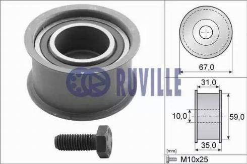 Ruville 55453 - Deflection / Guide Pulley, timing belt www.autospares.lv