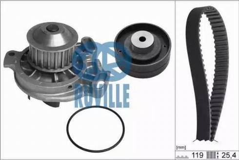 Ruville 55401711 - Ūdenssūknis + Zobsiksnas komplekts www.autospares.lv