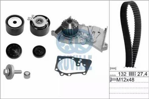 Ruville 55566711 - Ūdenssūknis + Zobsiksnas komplekts autospares.lv