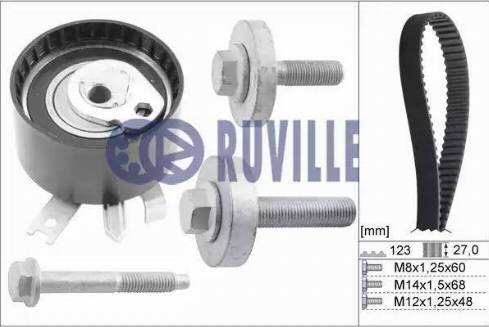 Ruville 5558170 - Комплект зубчатого ремня ГРМ www.autospares.lv