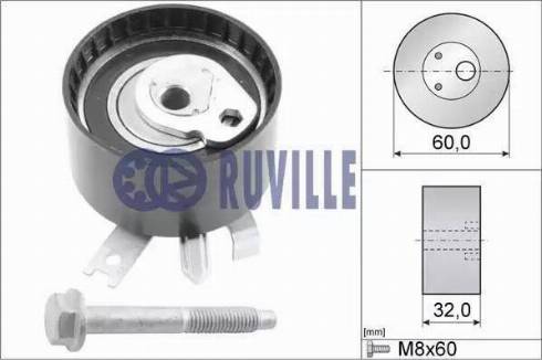 Ruville 55581 - Натяжной ролик, зубчатый ремень ГРМ www.autospares.lv