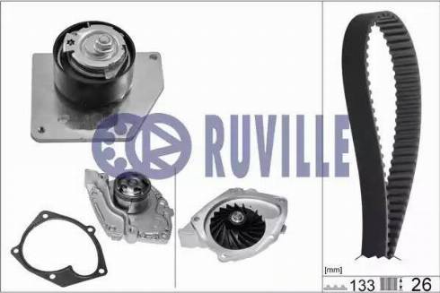 Ruville 55629701 - Ūdenssūknis + Zobsiksnas komplekts www.autospares.lv