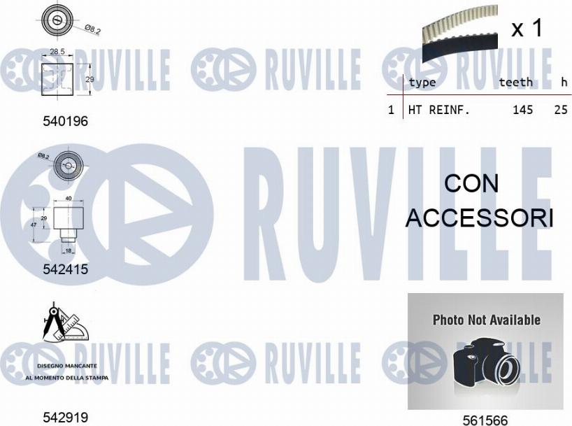 Ruville 5504981 - Water Pump & Timing Belt Set www.autospares.lv