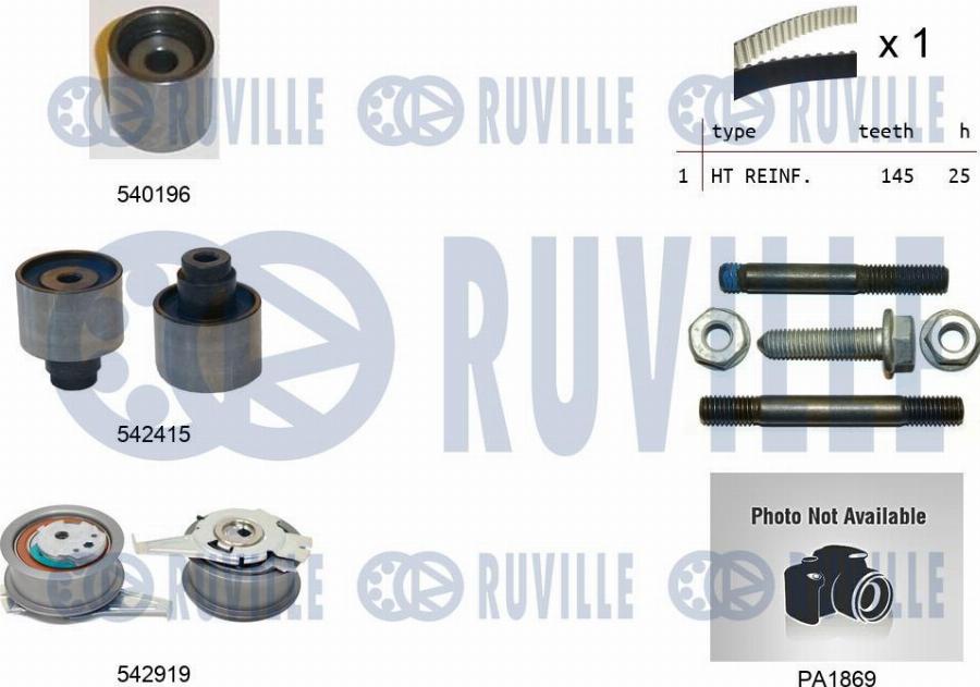 Ruville 5504983 - Ūdenssūknis + Zobsiksnas komplekts www.autospares.lv