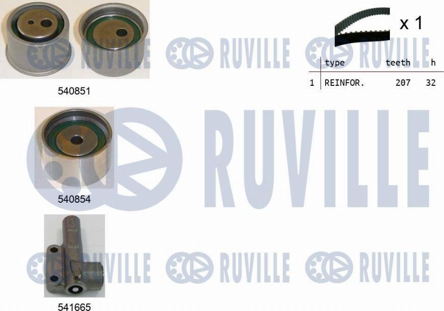 Ruville 550442 - Zobsiksnas komplekts autospares.lv