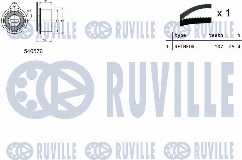 Ruville 550454 - Zobsiksnas komplekts www.autospares.lv