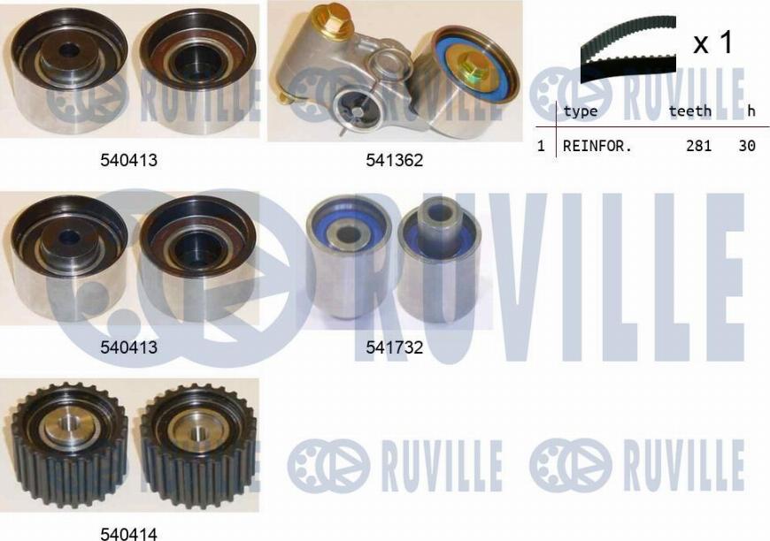 Ruville 550464 - Timing Belt Set www.autospares.lv