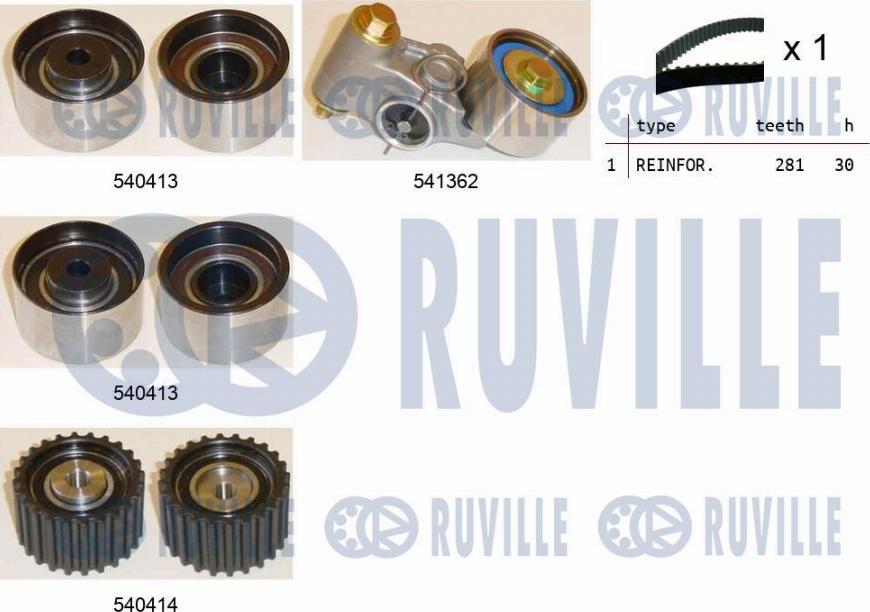 Ruville 550465 - Timing Belt Set www.autospares.lv