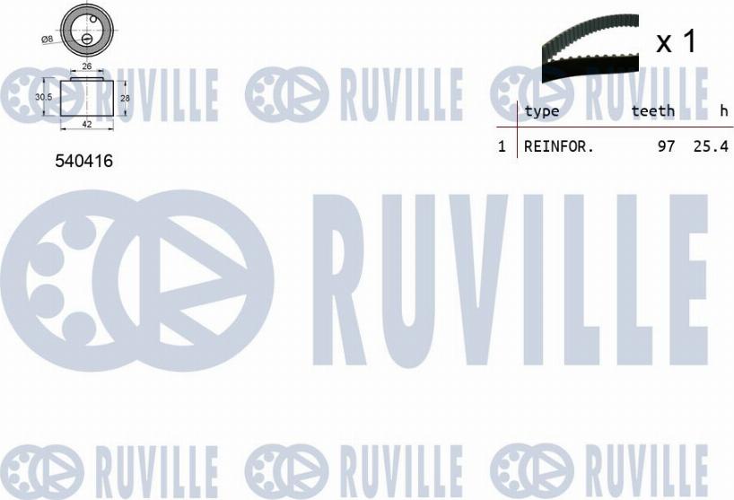 Ruville 550466 - Zobsiksnas komplekts www.autospares.lv