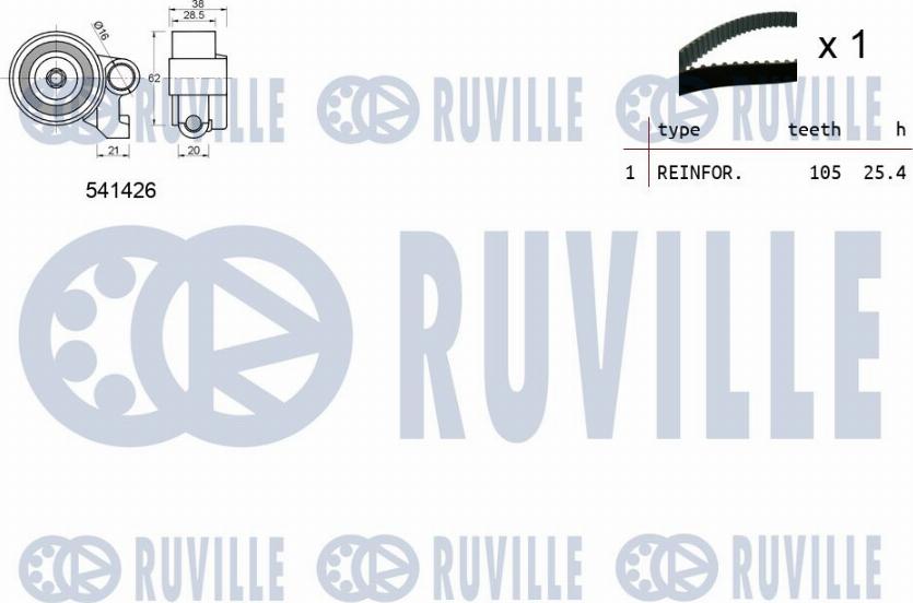 Ruville 550408 - Zobsiksnas komplekts www.autospares.lv