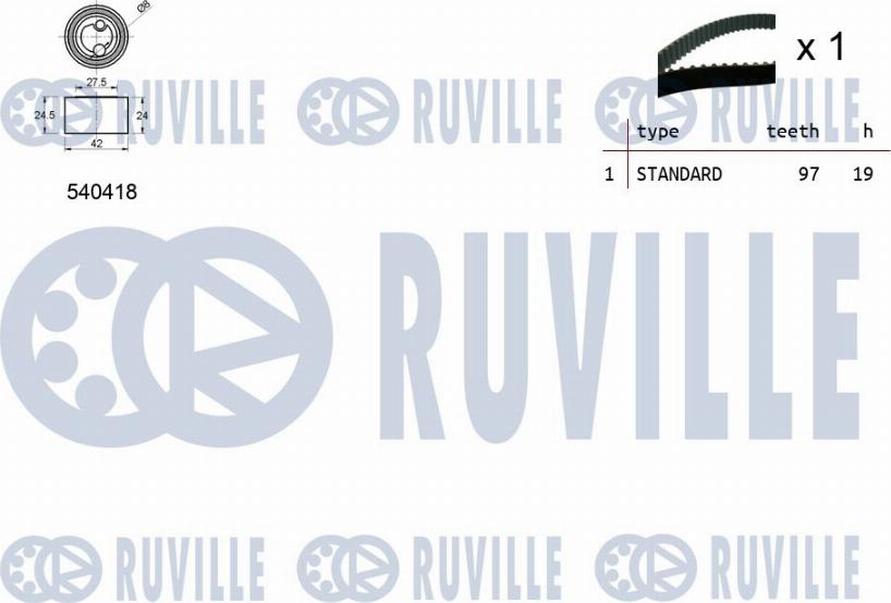 Ruville 550413 - Zobsiksnas komplekts www.autospares.lv