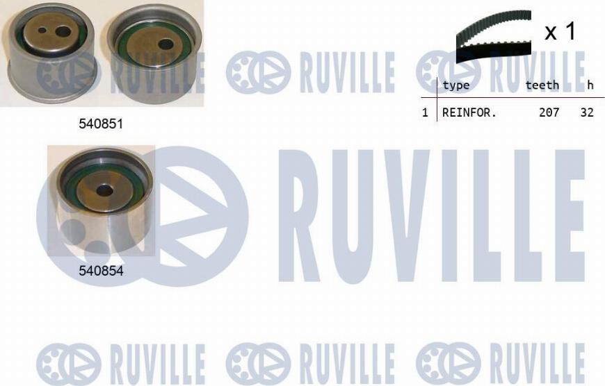 Ruville 550412 - Zobsiksnas komplekts autospares.lv