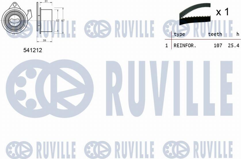 Ruville 550417 - Zobsiksnas komplekts www.autospares.lv