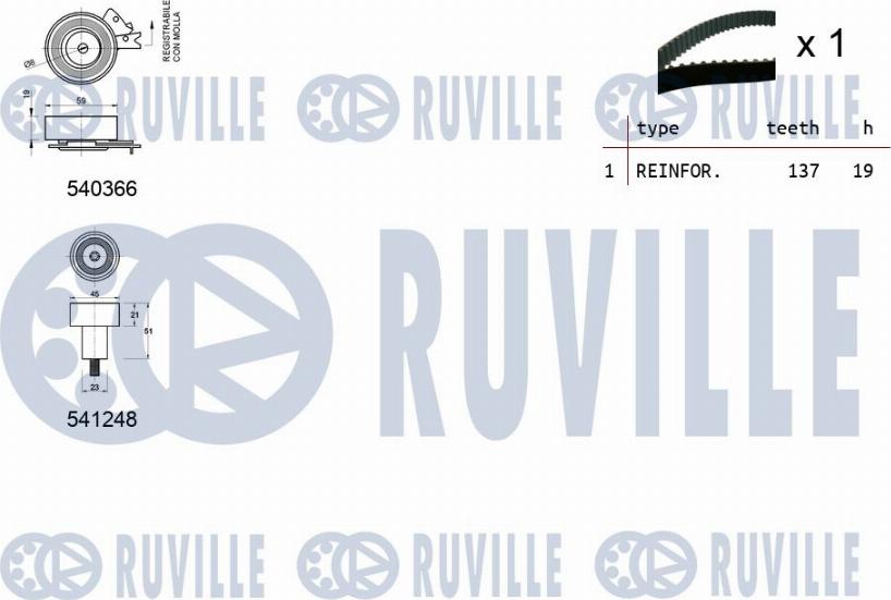 Ruville 550486 - Zobsiksnas komplekts www.autospares.lv