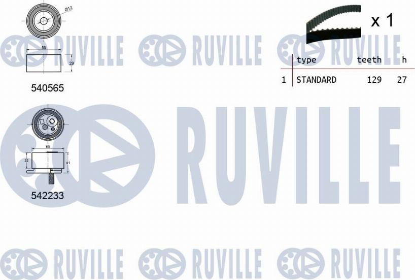 Ruville 550478 - Zobsiksnas komplekts www.autospares.lv