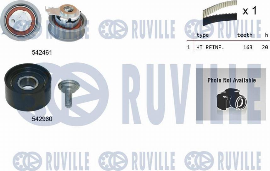 Ruville 550509 - Комплект зубчатого ремня ГРМ www.autospares.lv