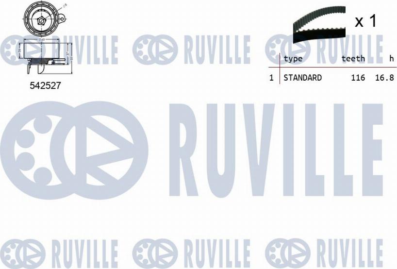 Ruville 550505 - Zobsiksnas komplekts www.autospares.lv