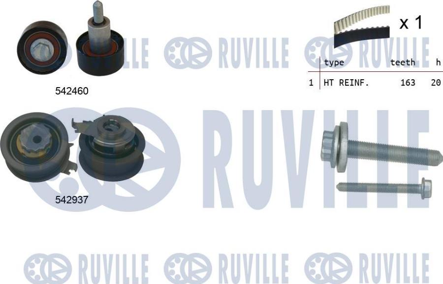 Ruville 550516 - Zobsiksnas komplekts www.autospares.lv