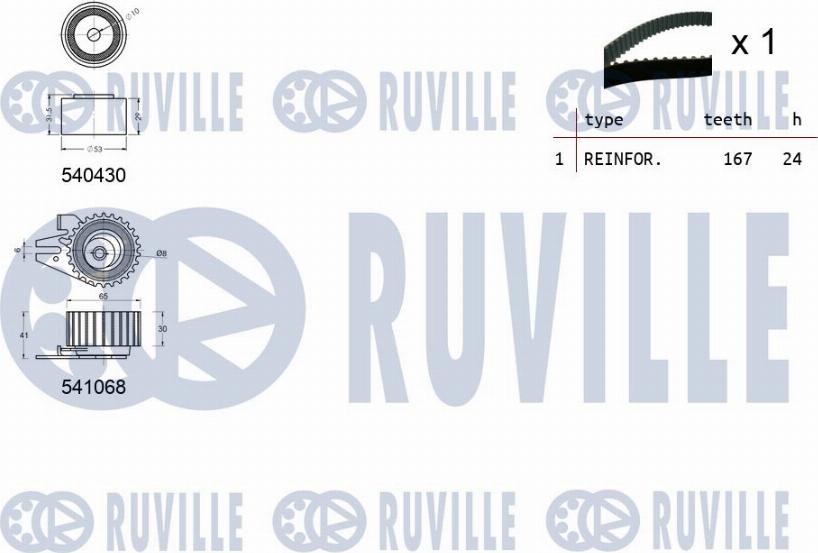 Ruville 550094 - Zobsiksnas komplekts www.autospares.lv