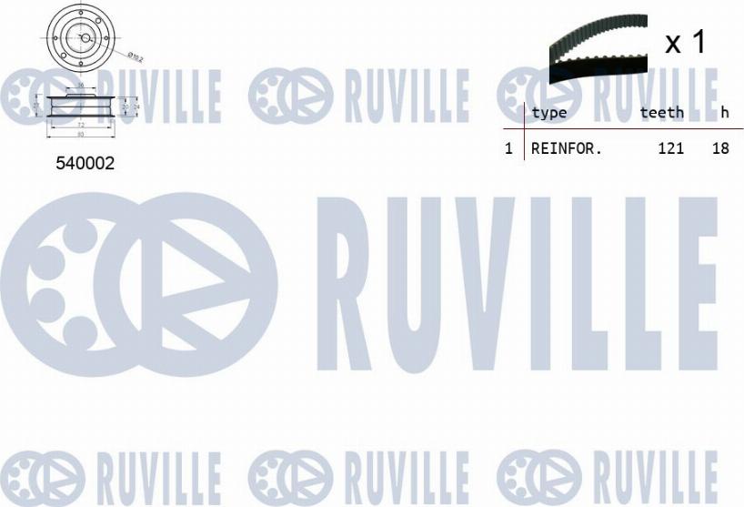 Ruville 550095 - Zobsiksnas komplekts www.autospares.lv