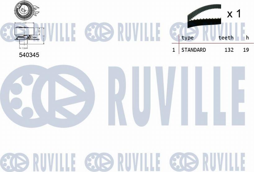 Ruville 550096 - Zobsiksnas komplekts www.autospares.lv