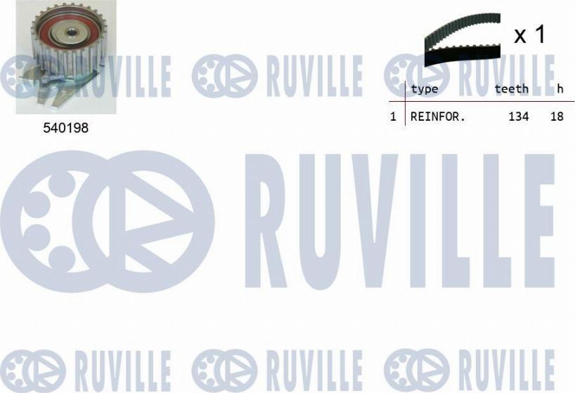 Ruville 550098 - Zobsiksnas komplekts www.autospares.lv