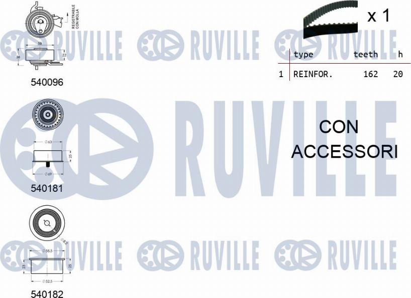 Ruville 550040 - Zobsiksnas komplekts autospares.lv