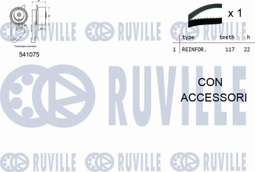 Ruville 550064 - Timing Belt Set www.autospares.lv