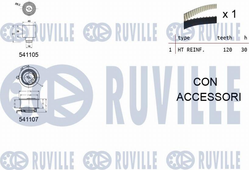 Ruville 550061 - Zobsiksnas komplekts www.autospares.lv