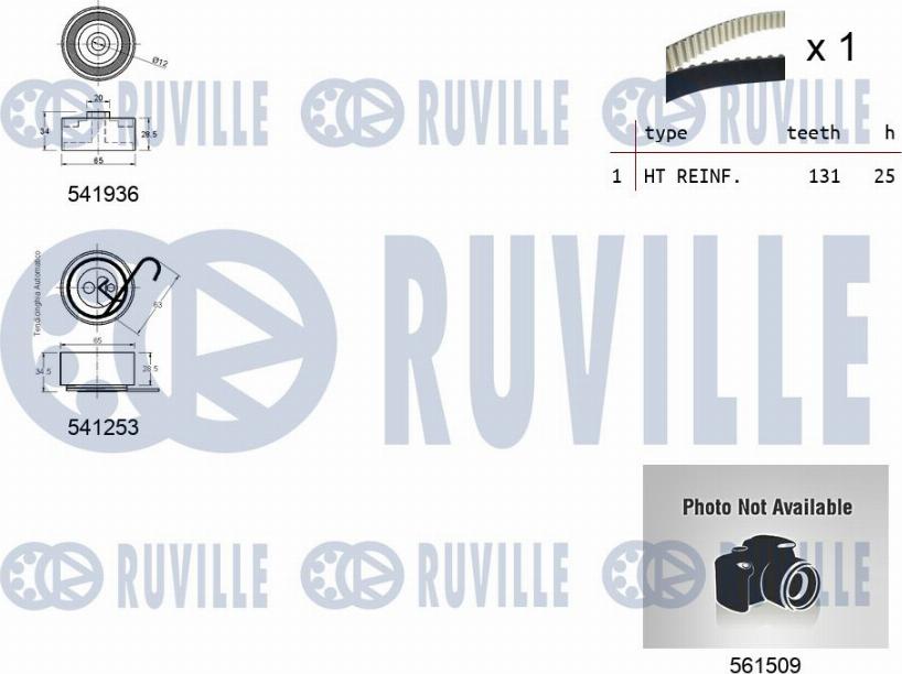 Ruville 5500631 - Ūdenssūknis + Zobsiksnas komplekts www.autospares.lv