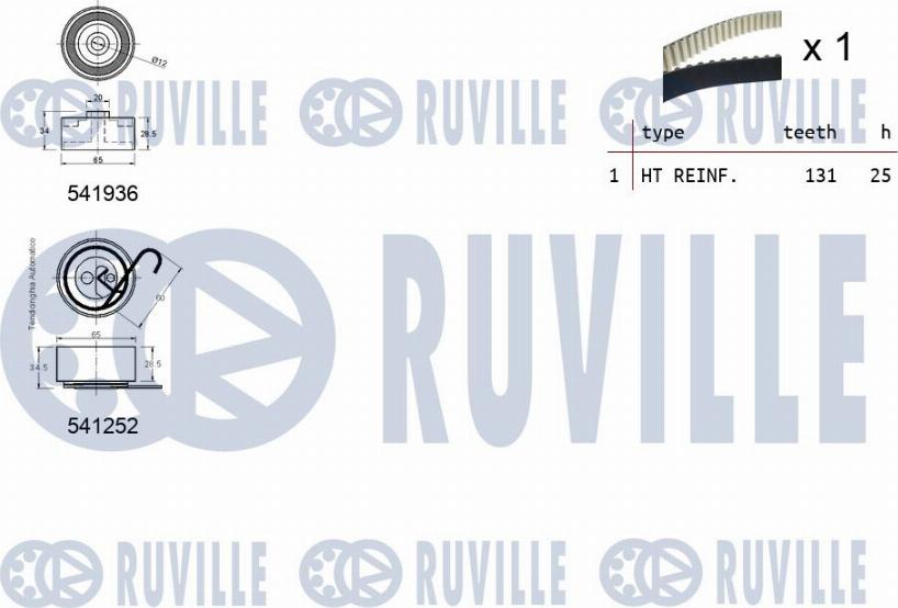 Ruville 550062 - Zobsiksnas komplekts www.autospares.lv