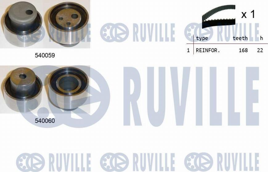 Ruville 550003 - Zobsiksnas komplekts www.autospares.lv