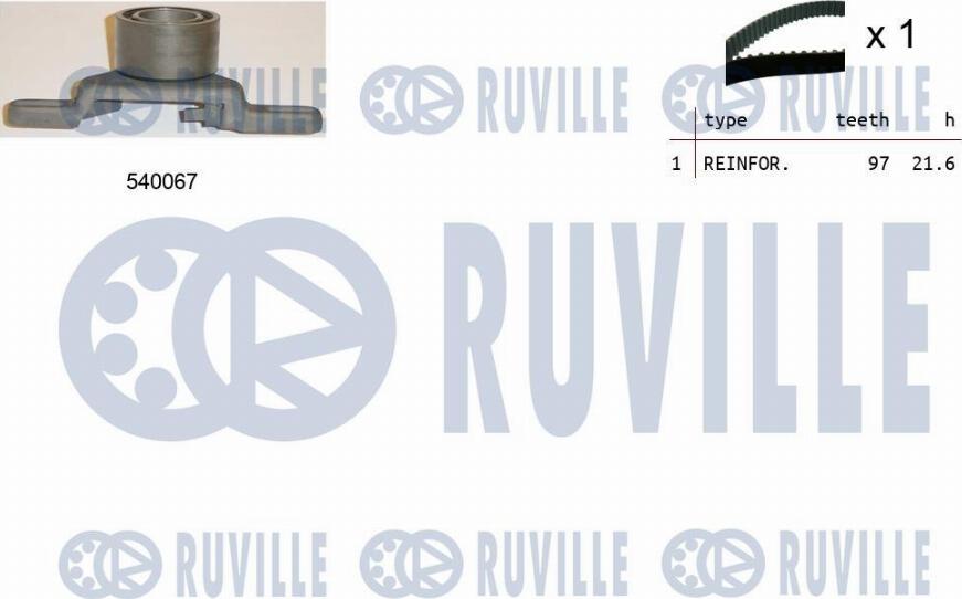 Ruville 550086 - Zobsiksnas komplekts autospares.lv