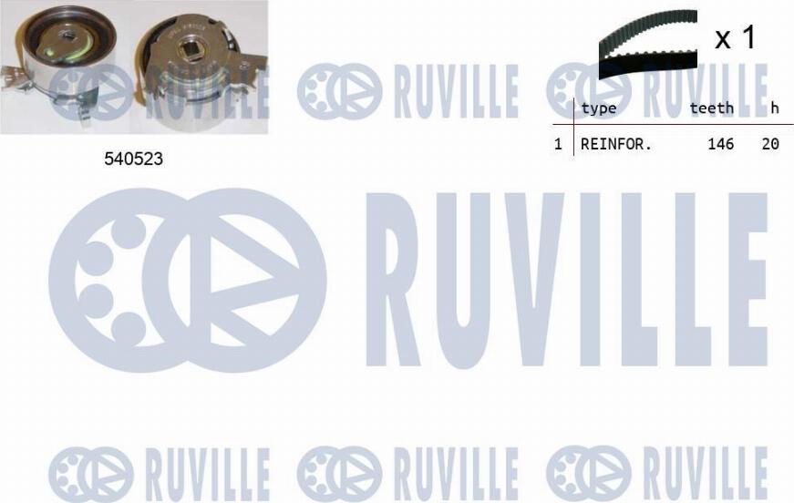 Ruville 550088 - Timing Belt Set www.autospares.lv