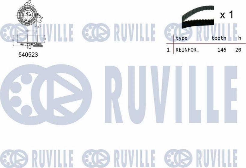 Ruville 550088 - Zobsiksnas komplekts autospares.lv