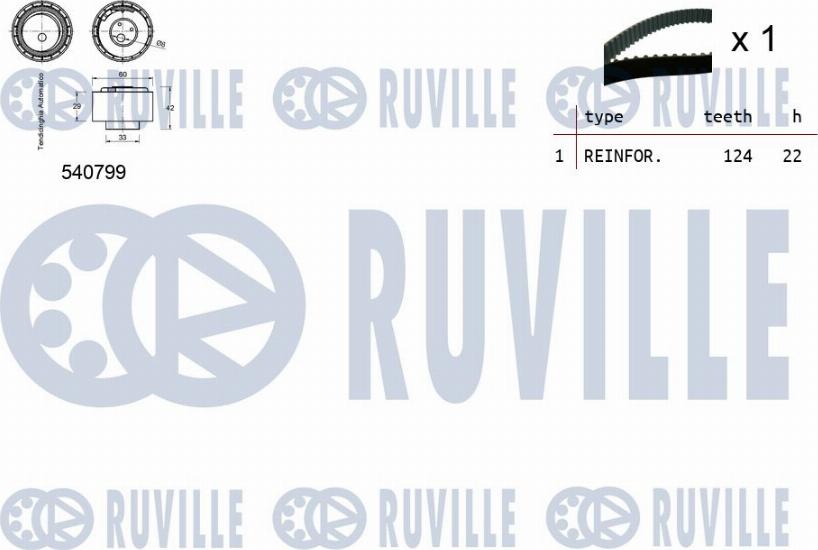 Ruville 550034 - Zobsiksnas komplekts www.autospares.lv