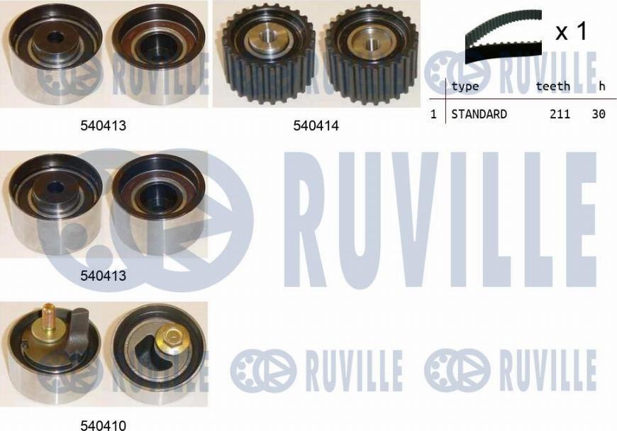 Ruville 550195 - Timing Belt Set www.autospares.lv