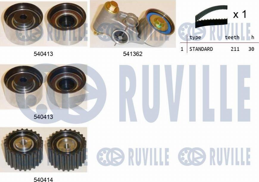 Ruville 550196 - Timing Belt Set www.autospares.lv