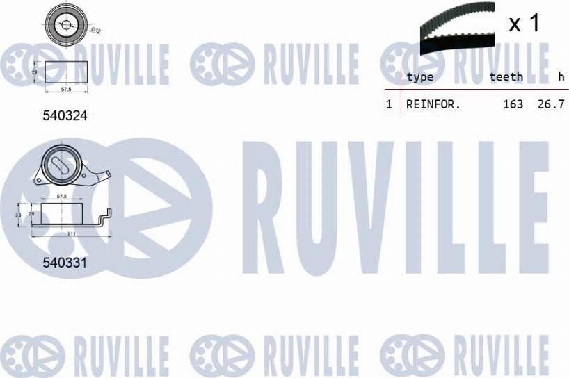 Ruville 550190 - Zobsiksnas komplekts www.autospares.lv