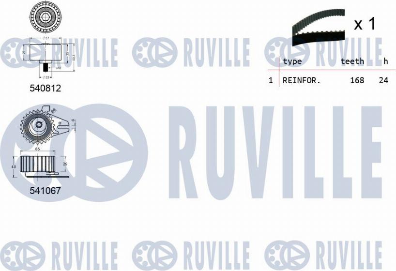 Ruville 550144 - Zobsiksnas komplekts www.autospares.lv