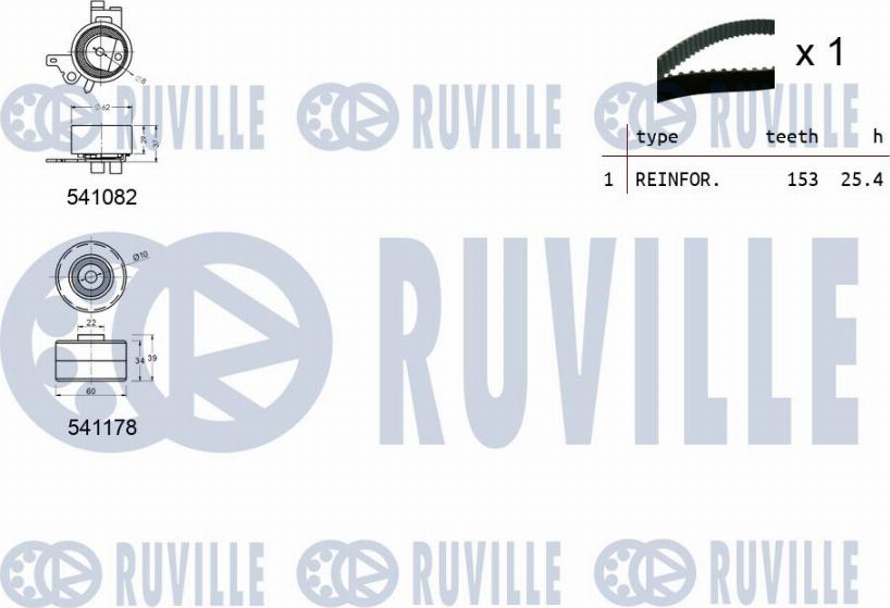 Ruville 550145 - Zobsiksnas komplekts autospares.lv