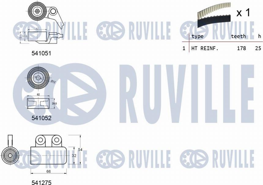 Ruville 550157 - Zobsiksnas komplekts autospares.lv