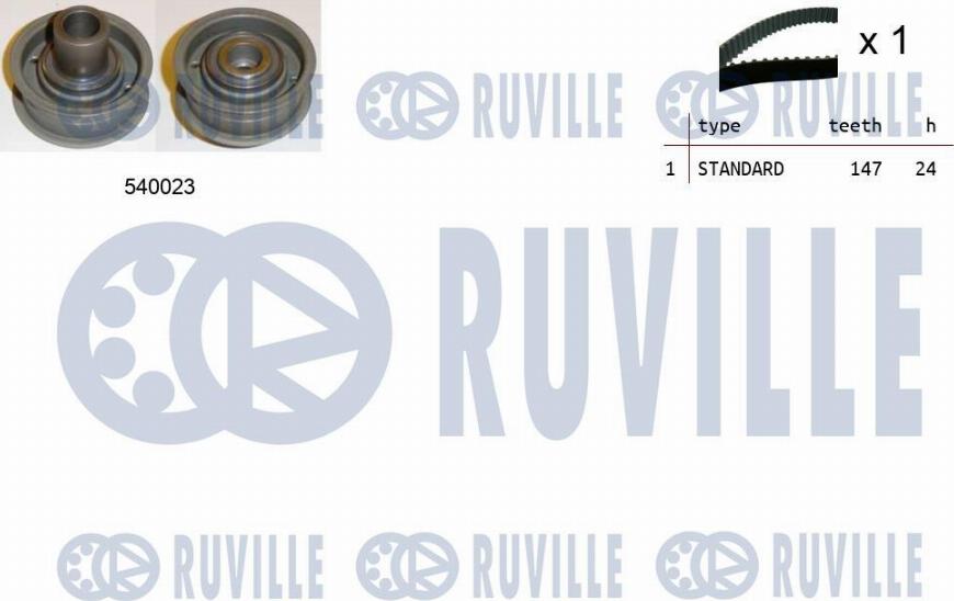 Ruville 550168 - Zobsiksnas komplekts autospares.lv