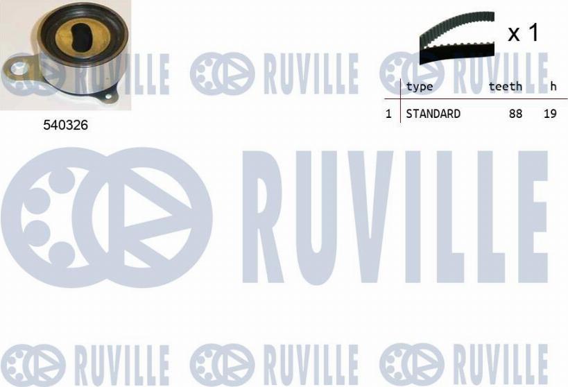 Ruville 550163 - Zobsiksnas komplekts autospares.lv