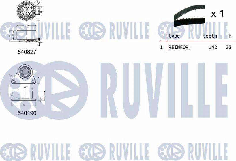 Ruville 550110 - Zobsiksnas komplekts www.autospares.lv